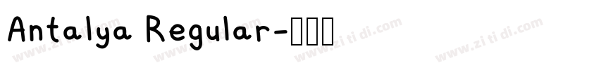 Antalya Regular字体转换